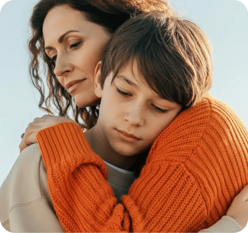 Mom with son ABA therapy