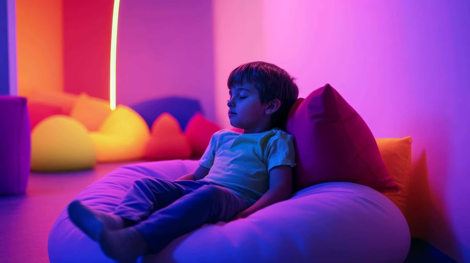 child enjoying a sensory room 