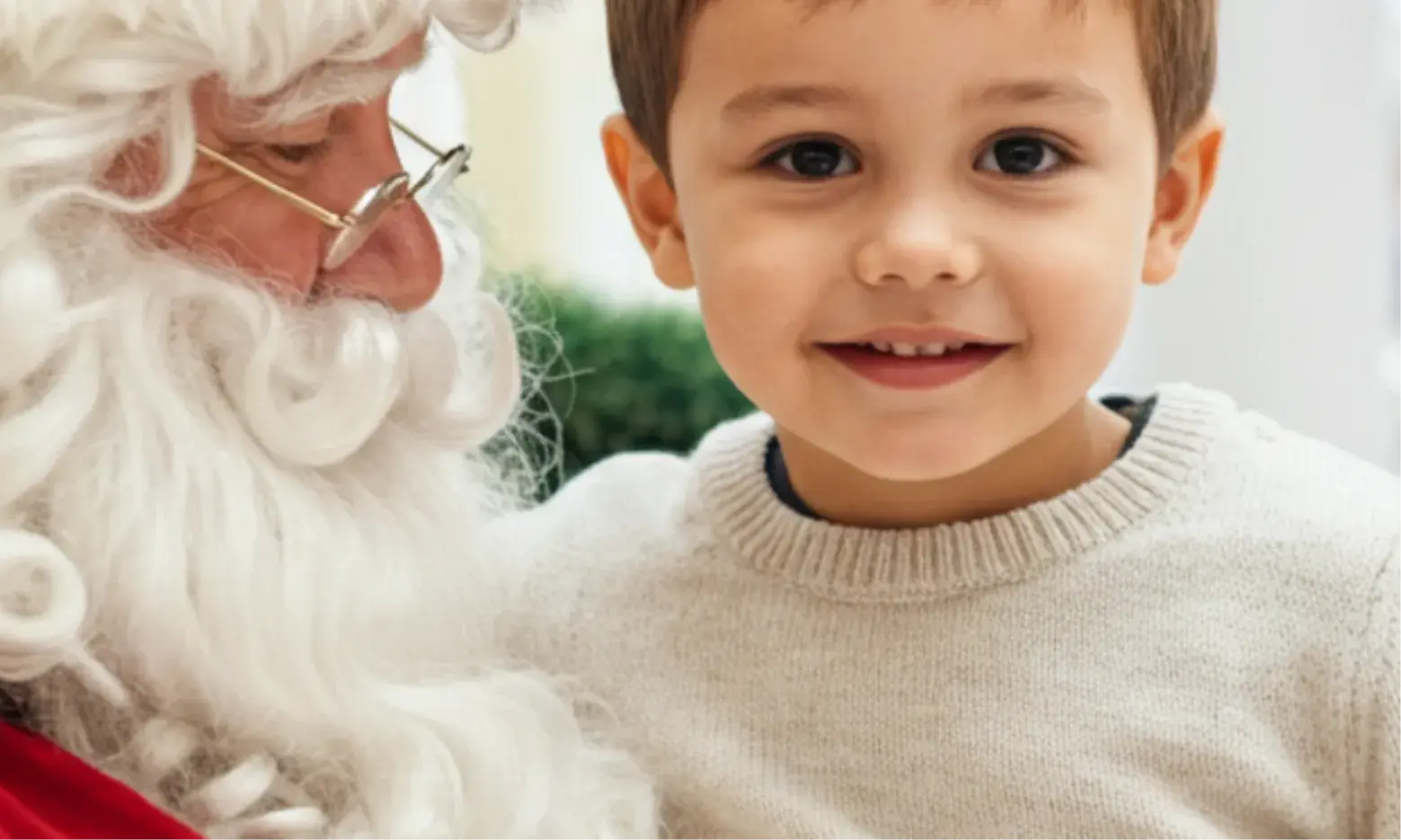 kid with santa