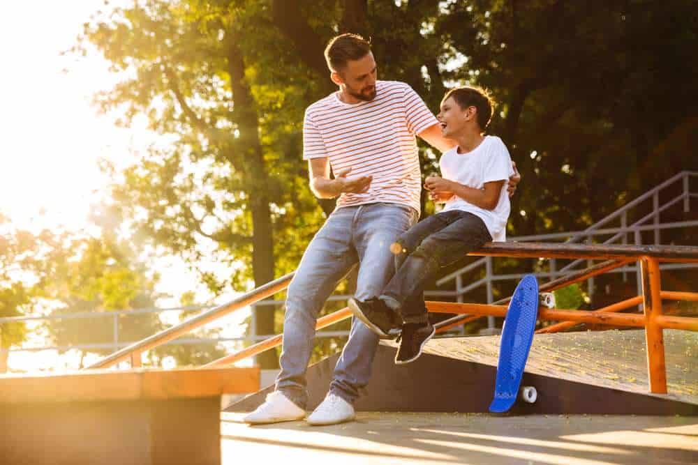 Father and Son doing an emotional check-in